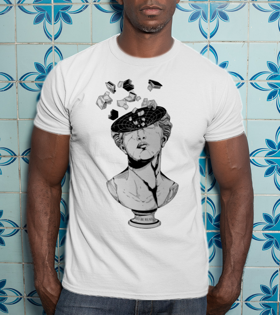Daniel Greene To Be Read Exploding Head Sculpture With Floating Books T-Shirt