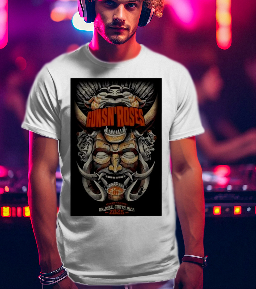 Guns N Roses Estadio Nacional San José Costa Rica 2025 T-Shirt