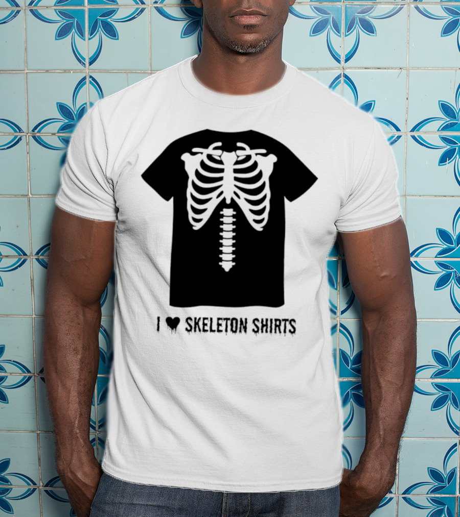 I Love Skeletons Heart Original Skeleton T-Shirt