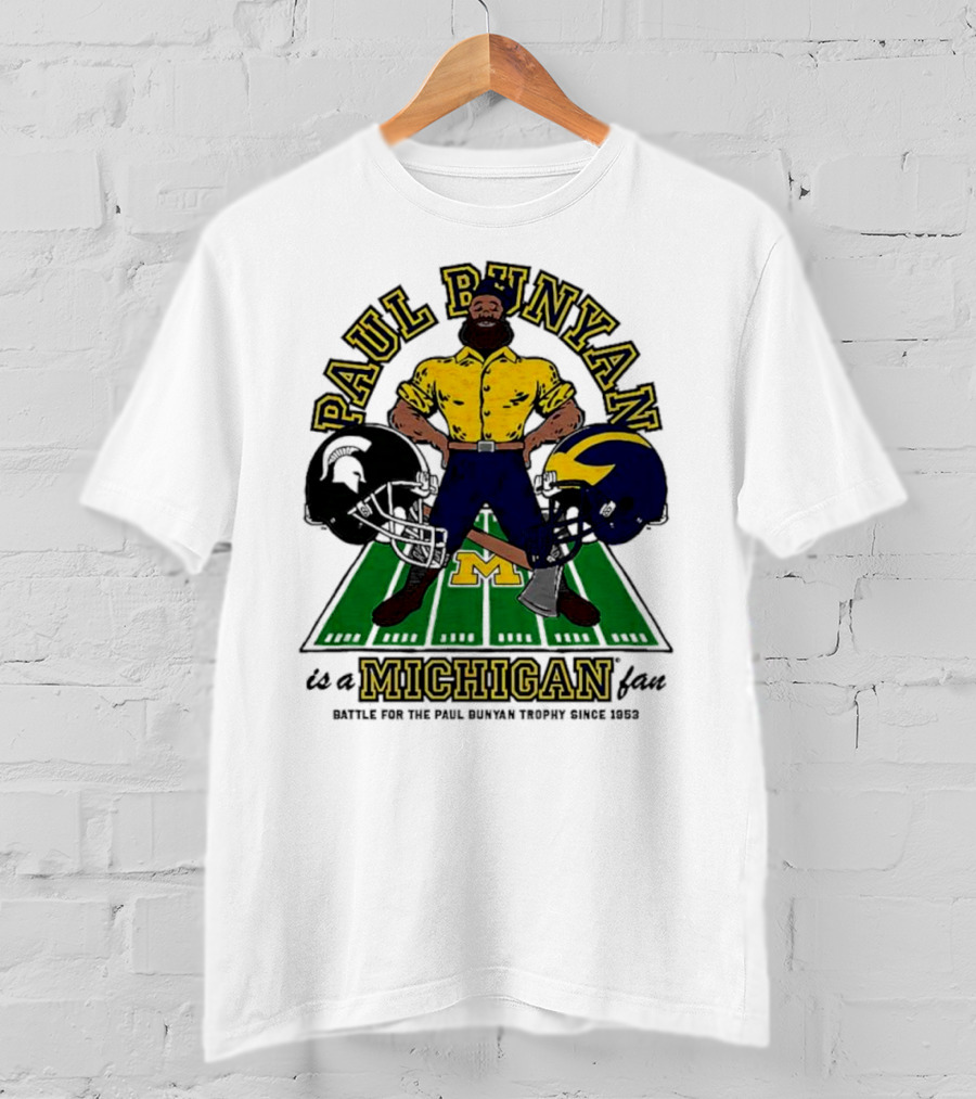Paul Bunyan Michigan Wolverines M Helmet Since 1952 T-Shirt