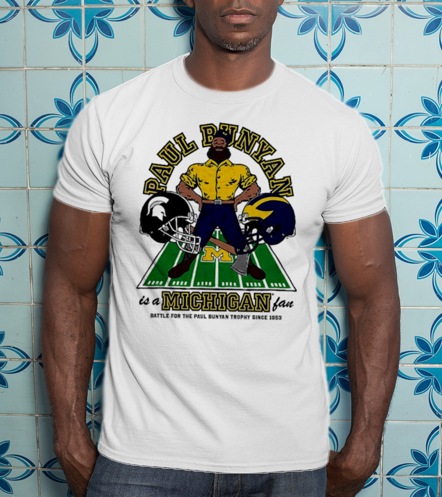 Paul Bunyan Michigan Wolverines M Helmet Since 1952 T-Shirt