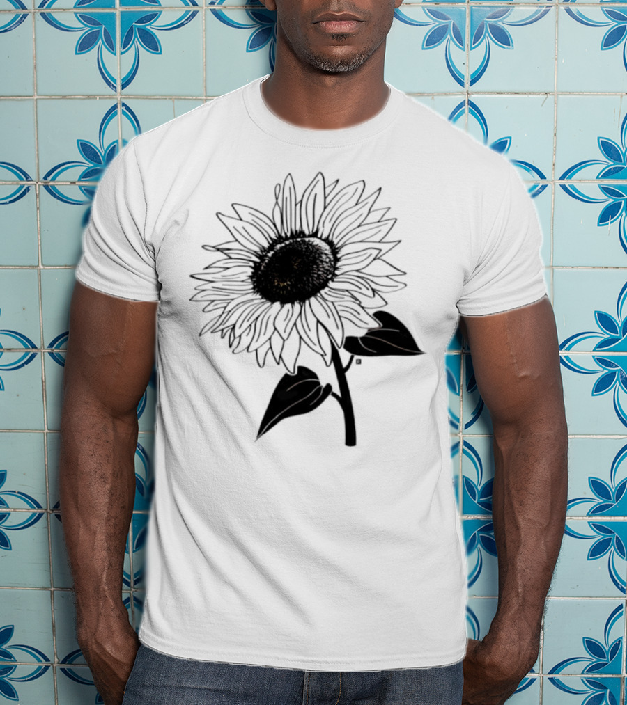 Sunflower Beautiful Botanical Art T-Shirt