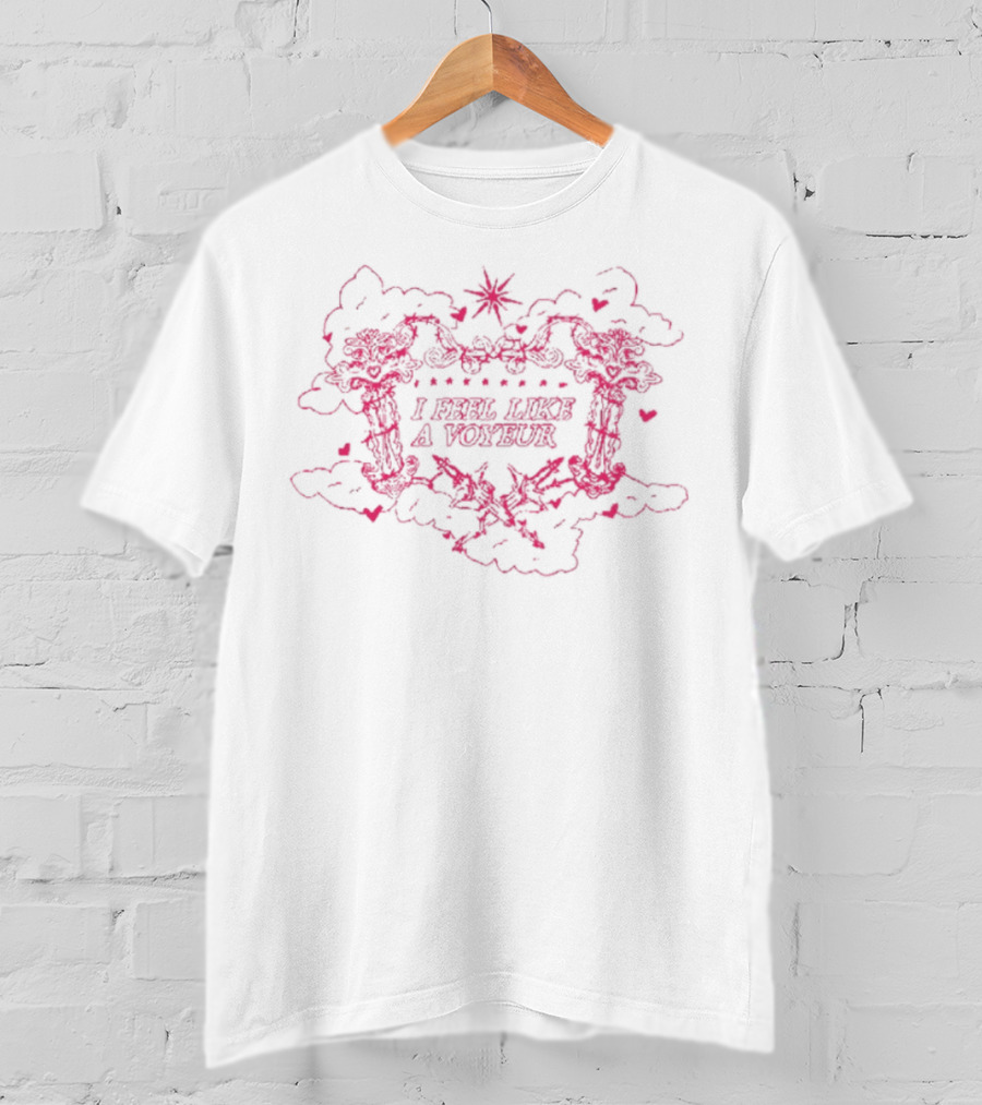 AlessiRose I Feel Like A Voyeur Starry Cloud Hearts T-Shirt
