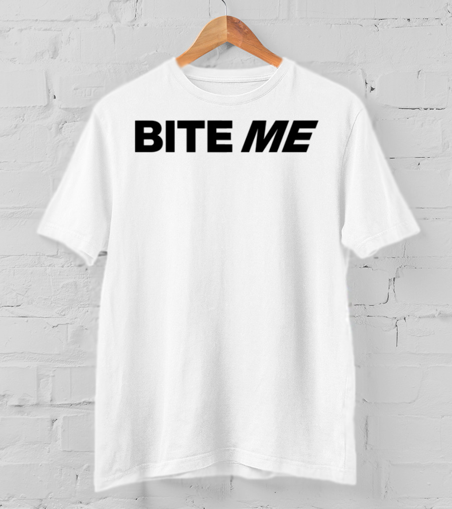 Bite Me Vampire Fangs Halloween Graphic T-Shirt