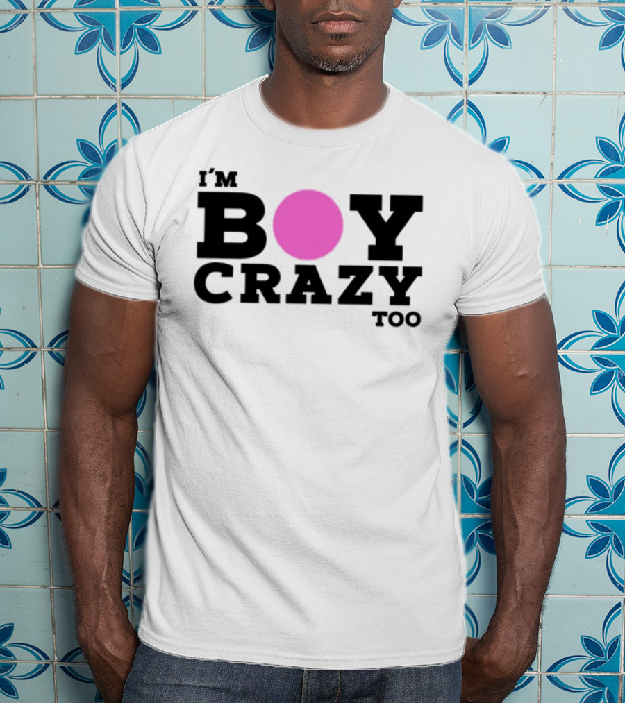 Kesha I'm Boy Crazy Too Pink Circle T-Shirt