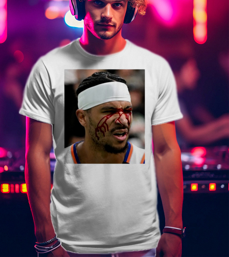Limited Edition Josh Hart New York Knicks Elbowed Face Moment T-Shirt