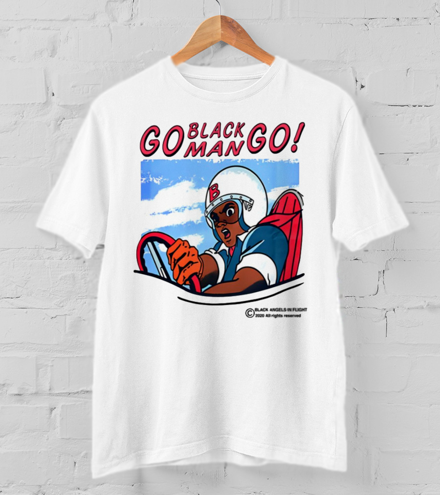 Metro Boomin Go Black Man Go Racer B Helmet Black Angels In Flight Text T-Shirt