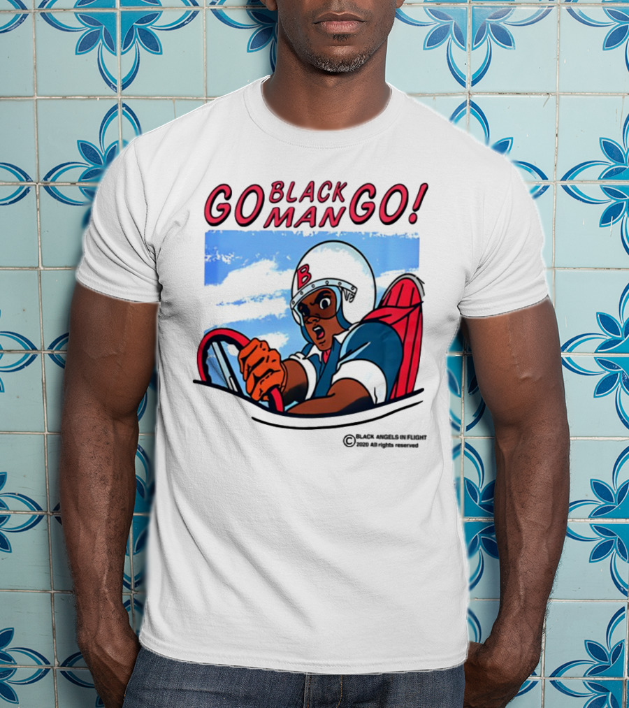 Metro Boomin Go Black Man Go Racer B Helmet Black Angels In Flight Text T-Shirt
