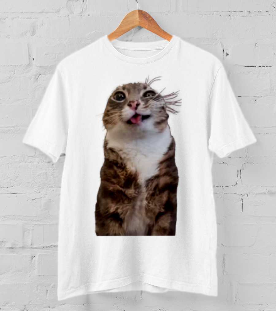 Rigby Cat Funny Feline Expression With Tongue Out T-Shirt