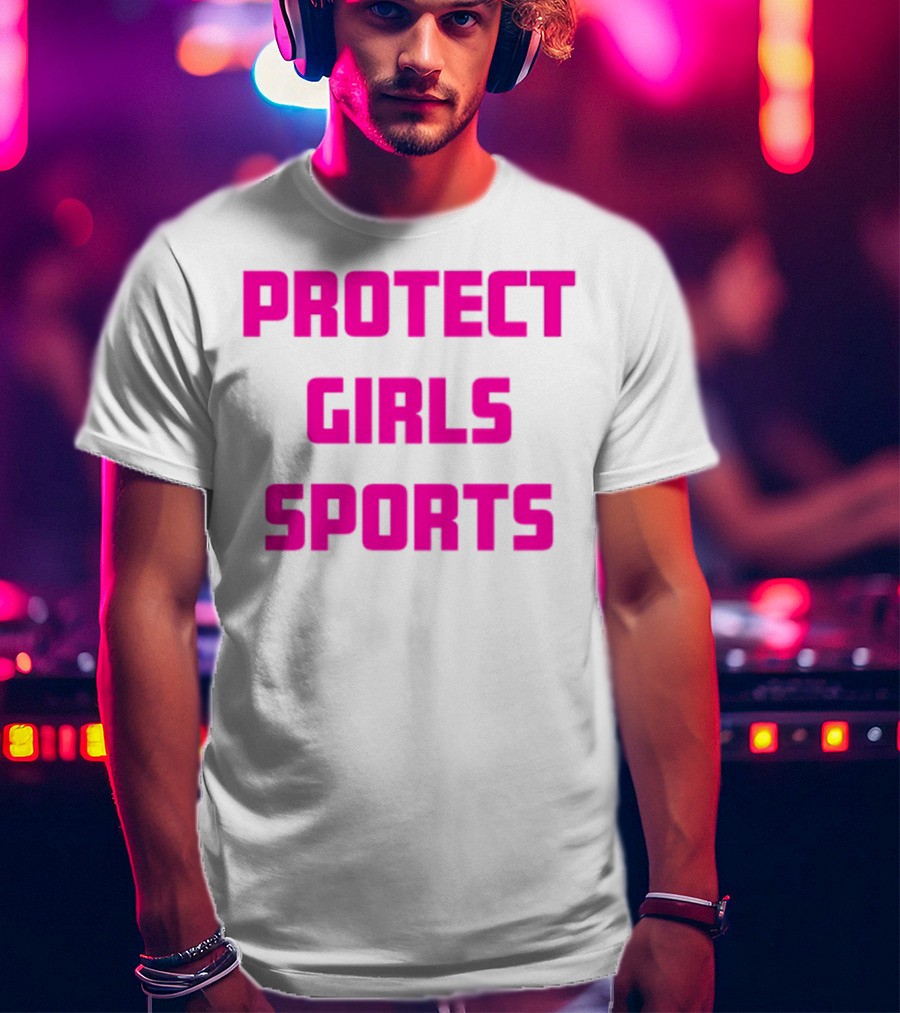 Protect Girls Sports Bold Pink Advocacy Design T-Shirt
