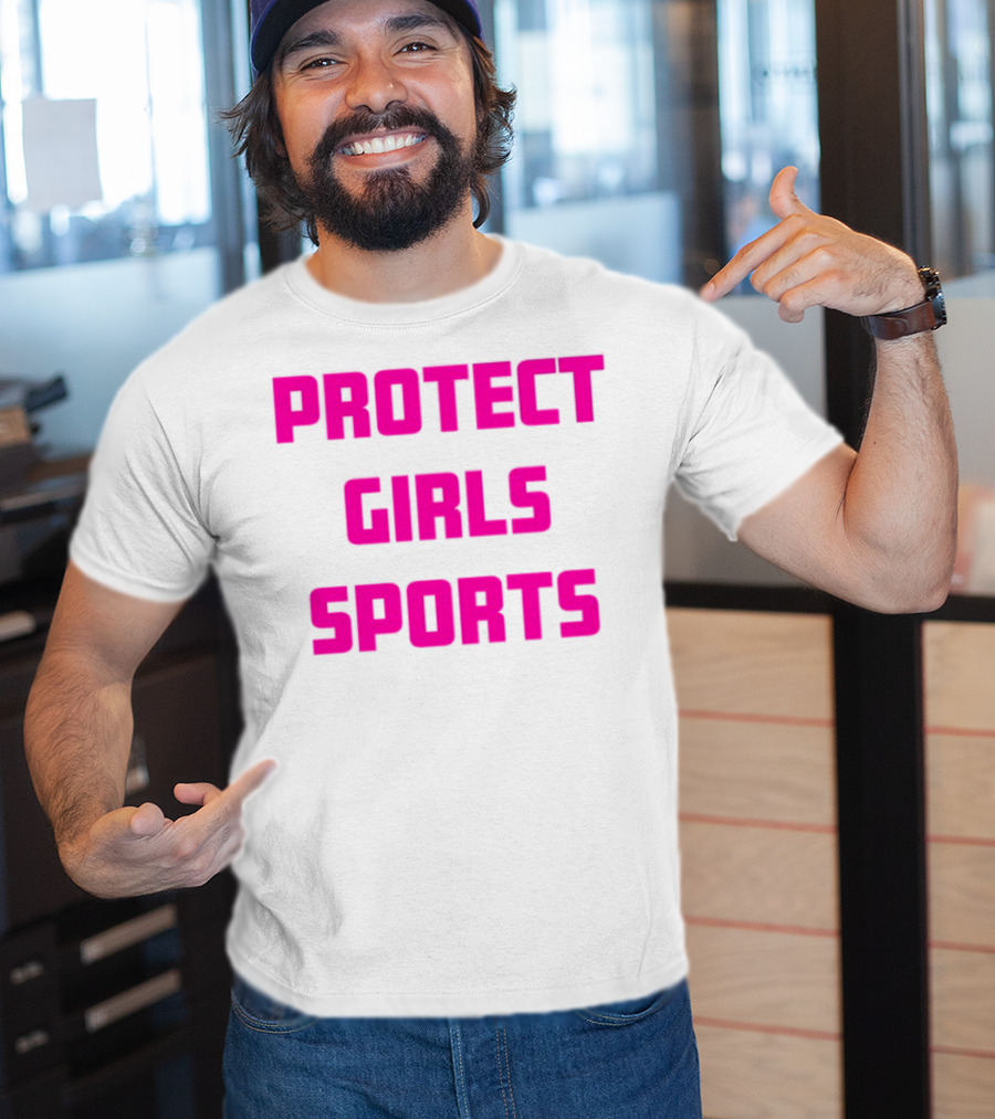Protect Girls Sports Bold Pink Advocacy Design T-Shirt