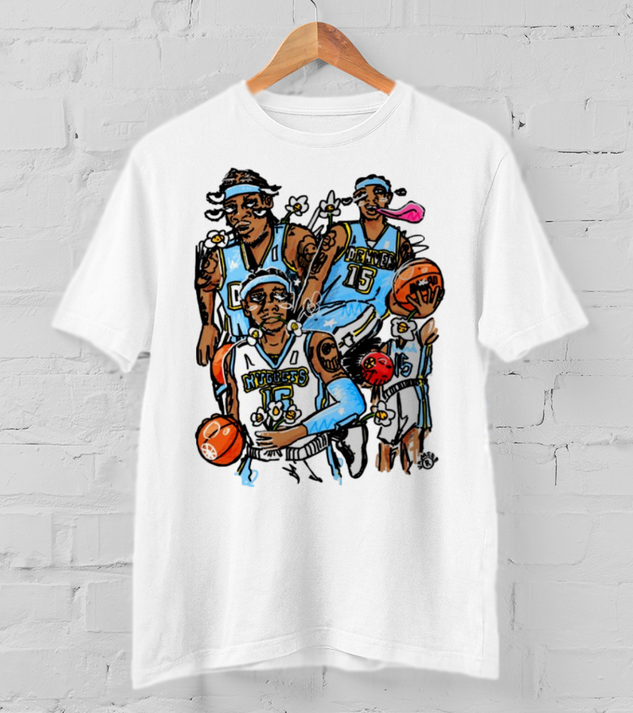 Vxmeee Doodle Melo Nuggets 15 Denver Basketball T-Shirt