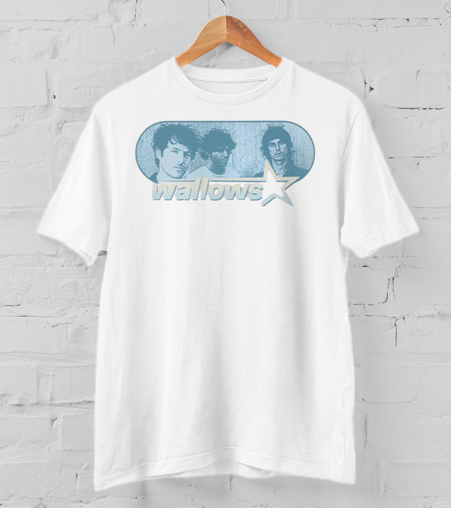 Wallows Band Star Photo Blue Oval Design T-Shirt