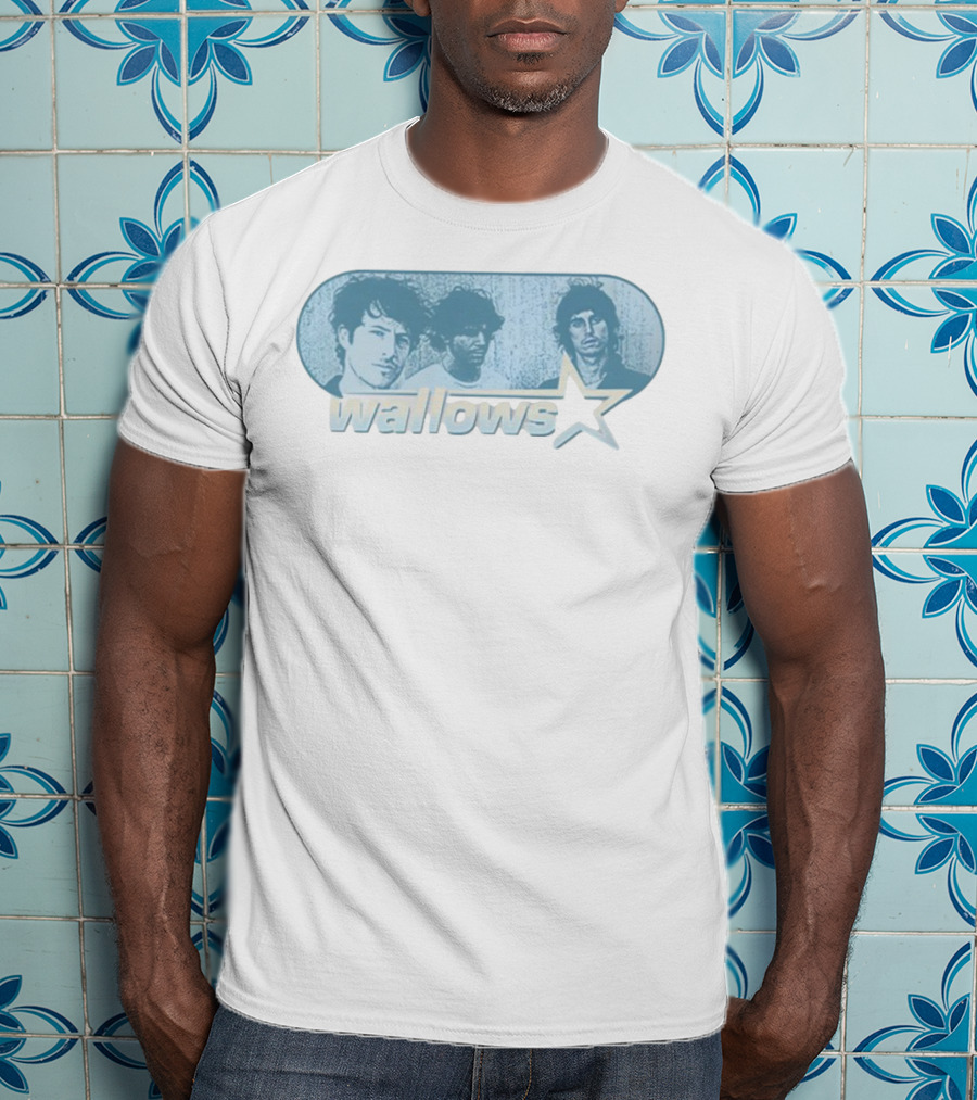 Wallows Band Star Photo Blue Oval Design T-Shirt