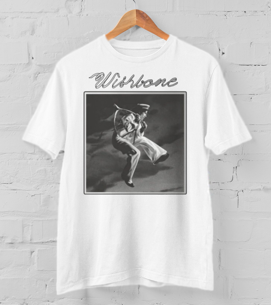 Wishbone Sailor Jumping Album Cover Black And White T-Shirt