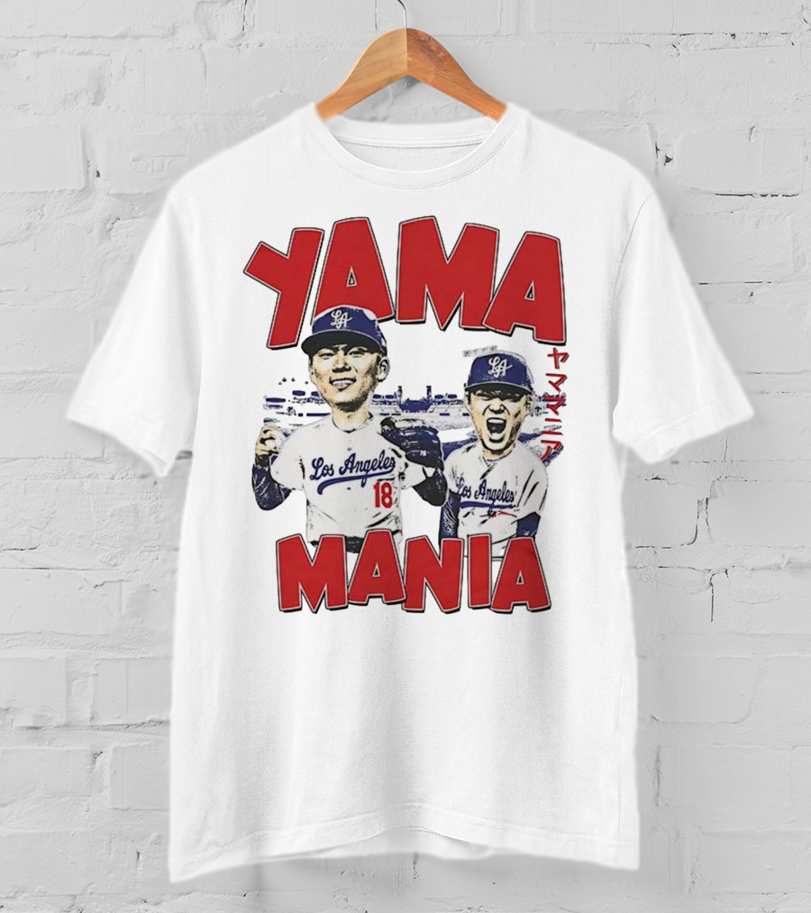 Yama Mania Los Angeles Dodgers Baseball Player 18 T-Shirt