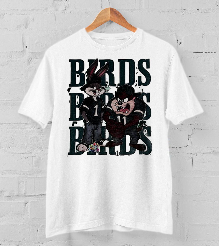 Bugs Taz Birds Dye Hard Philly Jalen Hurts A.J. Brown Philadelphia Eagles NFL T-Shirt
