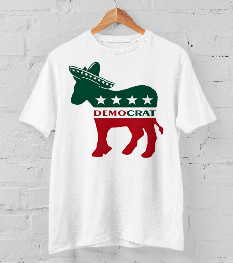 Democrat Donkey Sombrero Stars Cinco De Mayo Celebration T-Shirt