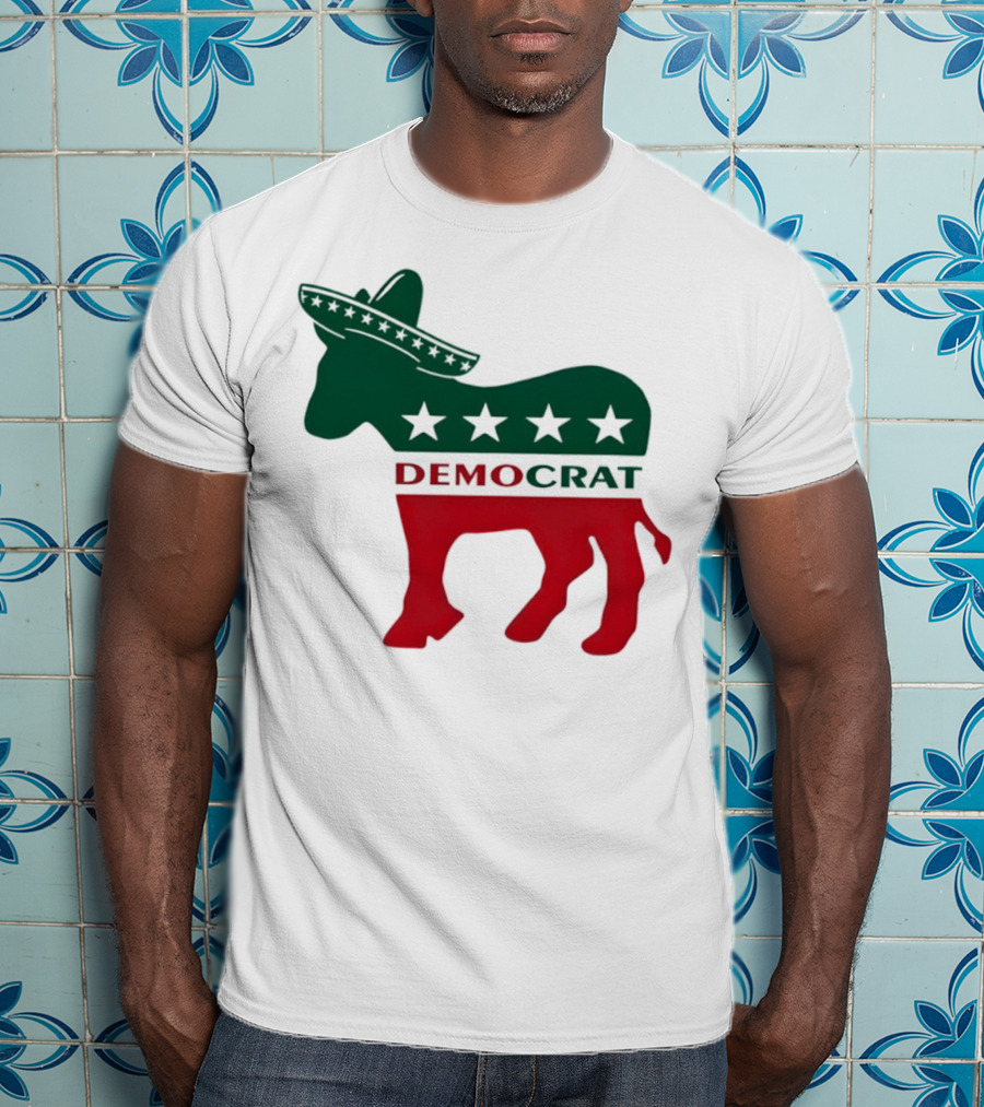 Democrat Donkey Sombrero Stars Cinco De Mayo Celebration T-Shirt