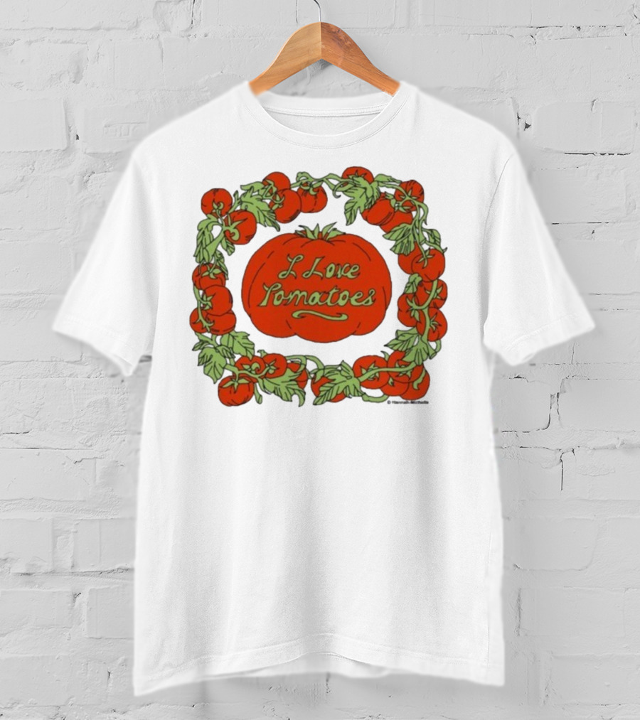 Hannah Michelle I Love Tomatoes Vine Wreath T-Shirt