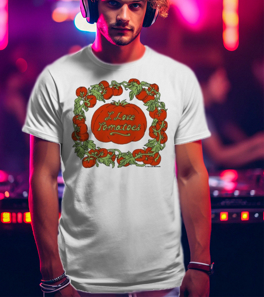 Hannah Michelle I Love Tomatoes Vine Wreath T-Shirt