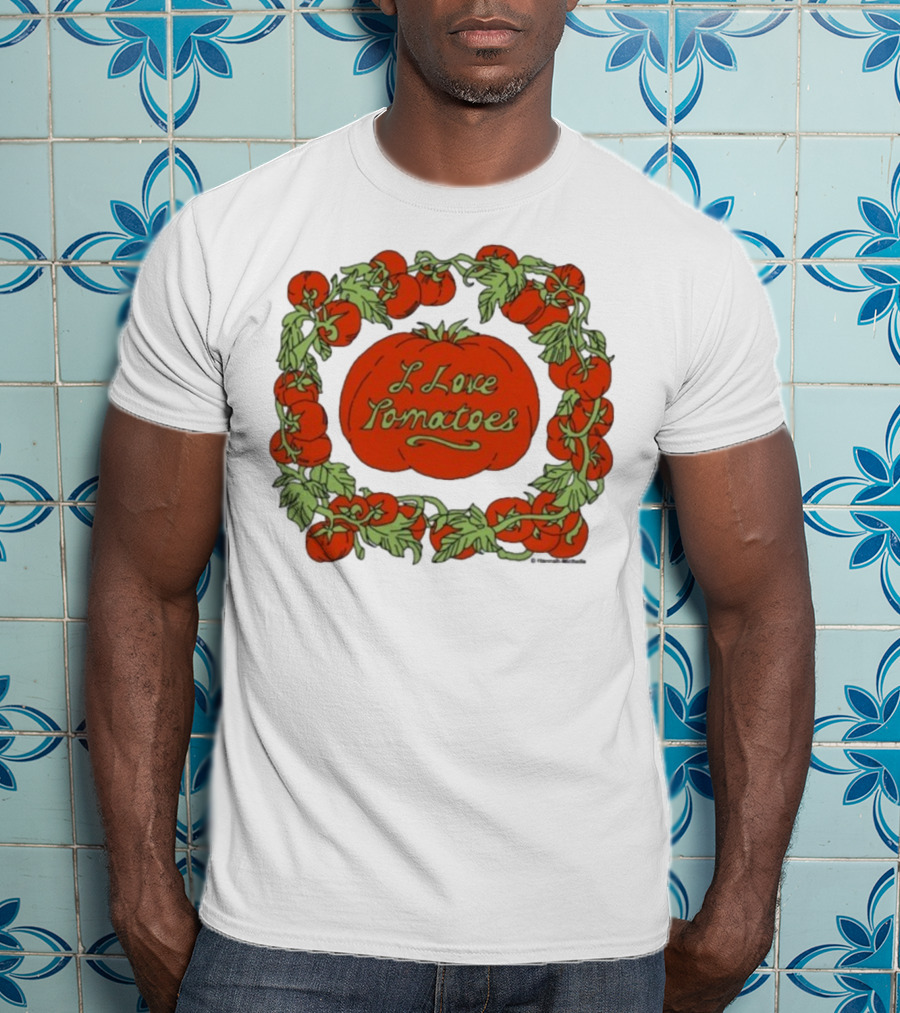 Hannah Michelle I Love Tomatoes Vine Wreath T-Shirt