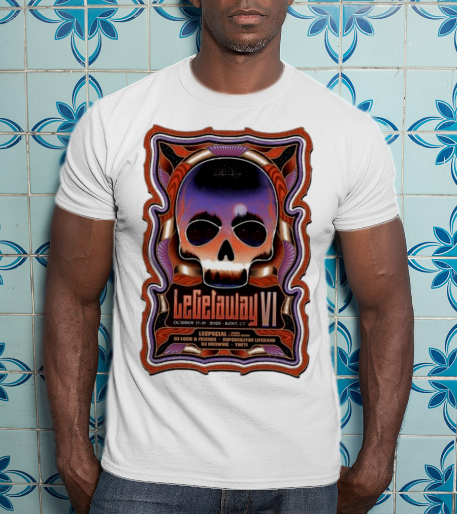 LeGetaway VI Lespecial October 17-19 2025 Kent CT Skull DJ Logic Supersillyus Lifeband T-Shirt