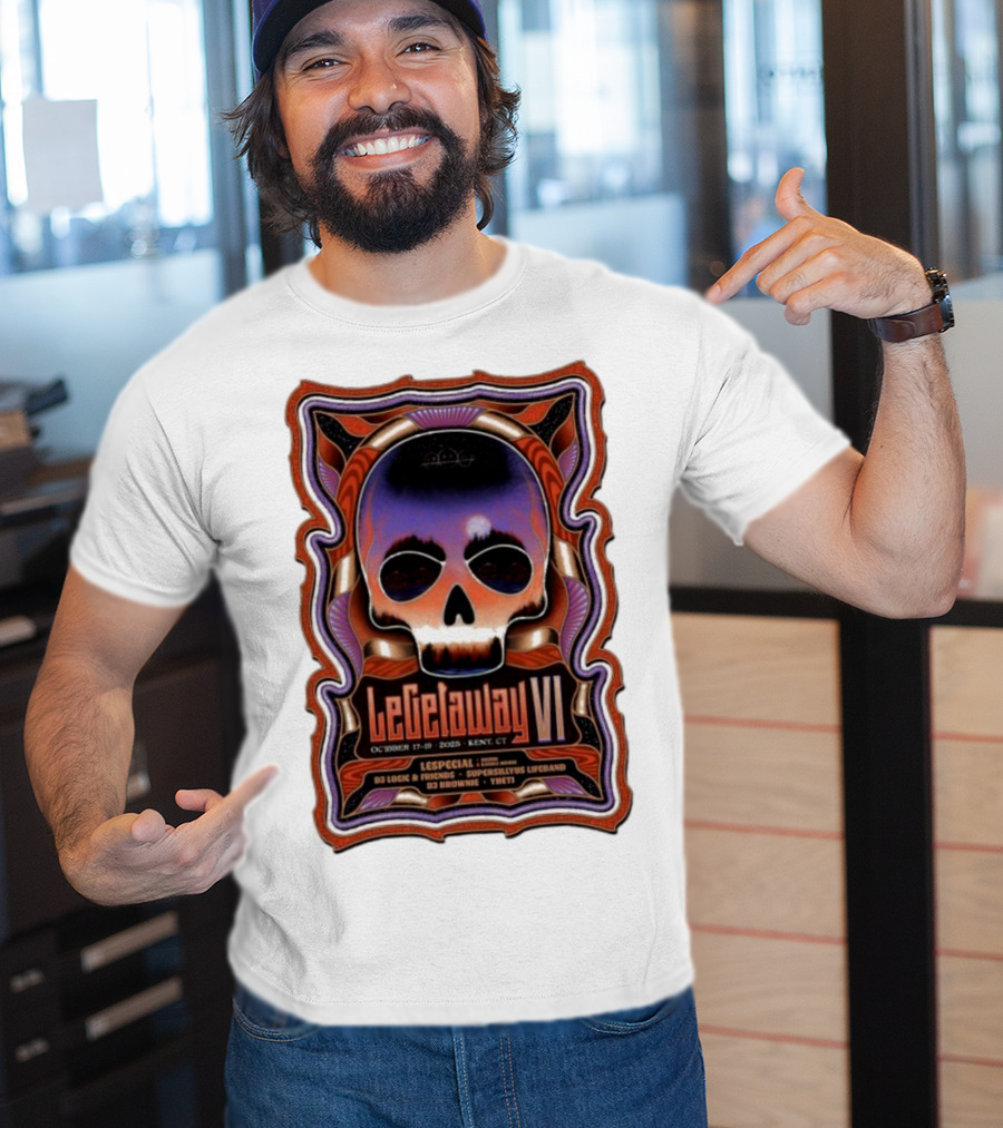LeGetaway VI Lespecial October 17-19 2025 Kent CT Skull DJ Logic Supersillyus Lifeband T-Shirt