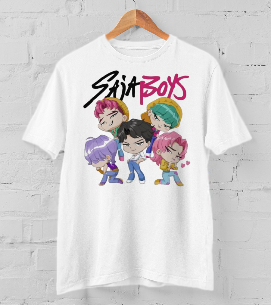 KPop Saja Boys Chibi Demon Hunters Characters T-Shirt
