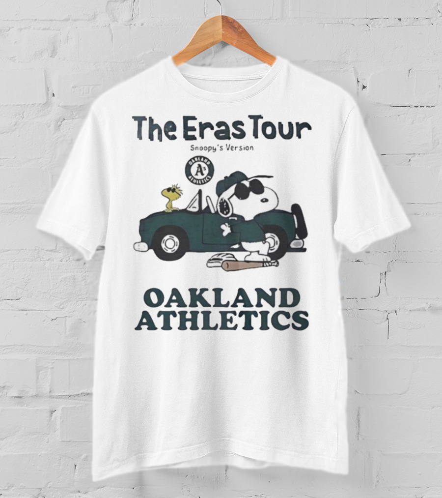 The Eras Tour Snoopy Version Oakland Athletics Peanuts Woodstock T-Shirt