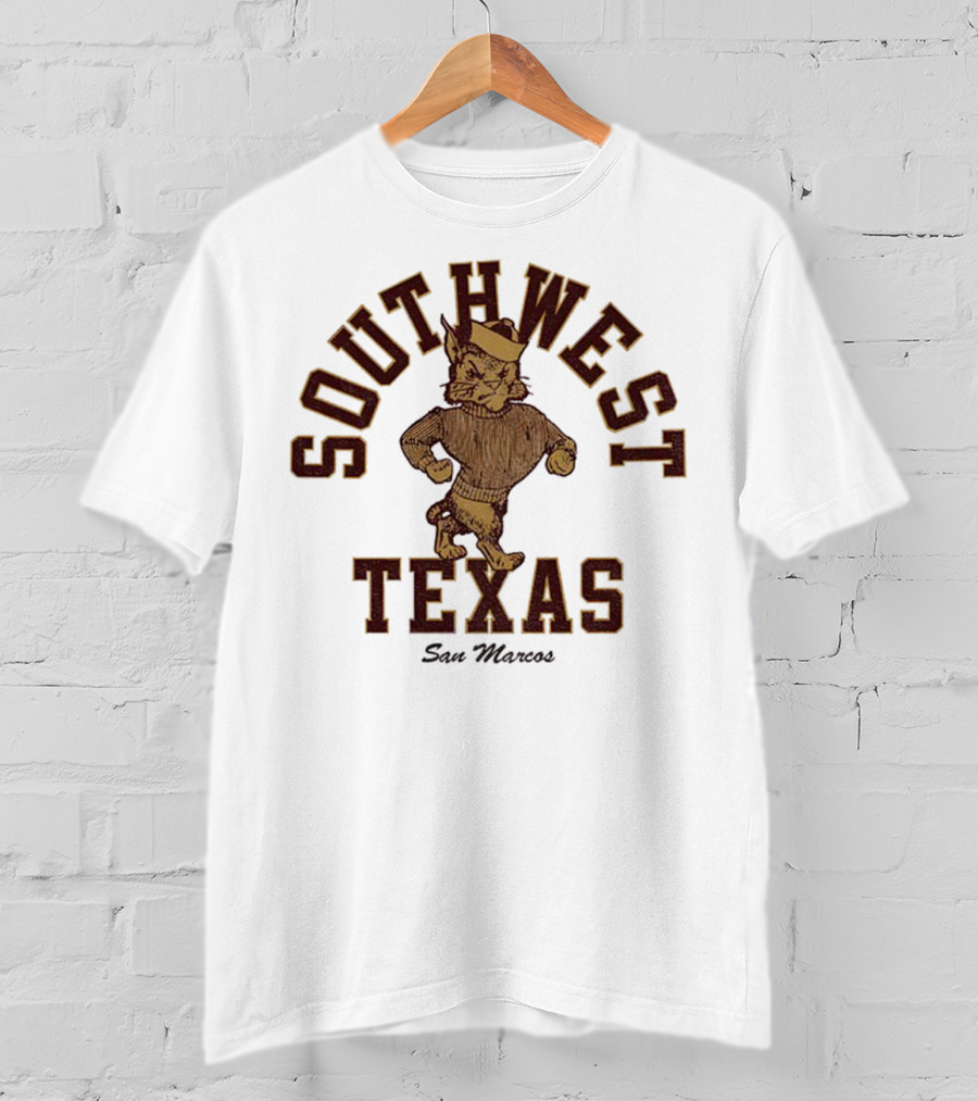Southwest Texas San Marcos Bobcats Vintage Mascot T-Shirt