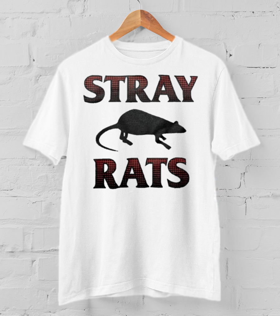 Stray Rats Rodenticide Halftone Dark Rat Silhouette T-Shirt