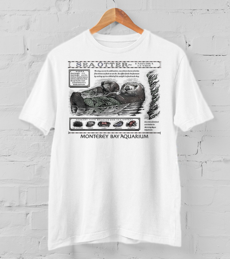 Sea Otter Taylor Facts Monterey Bay Aquarium T-Shirt