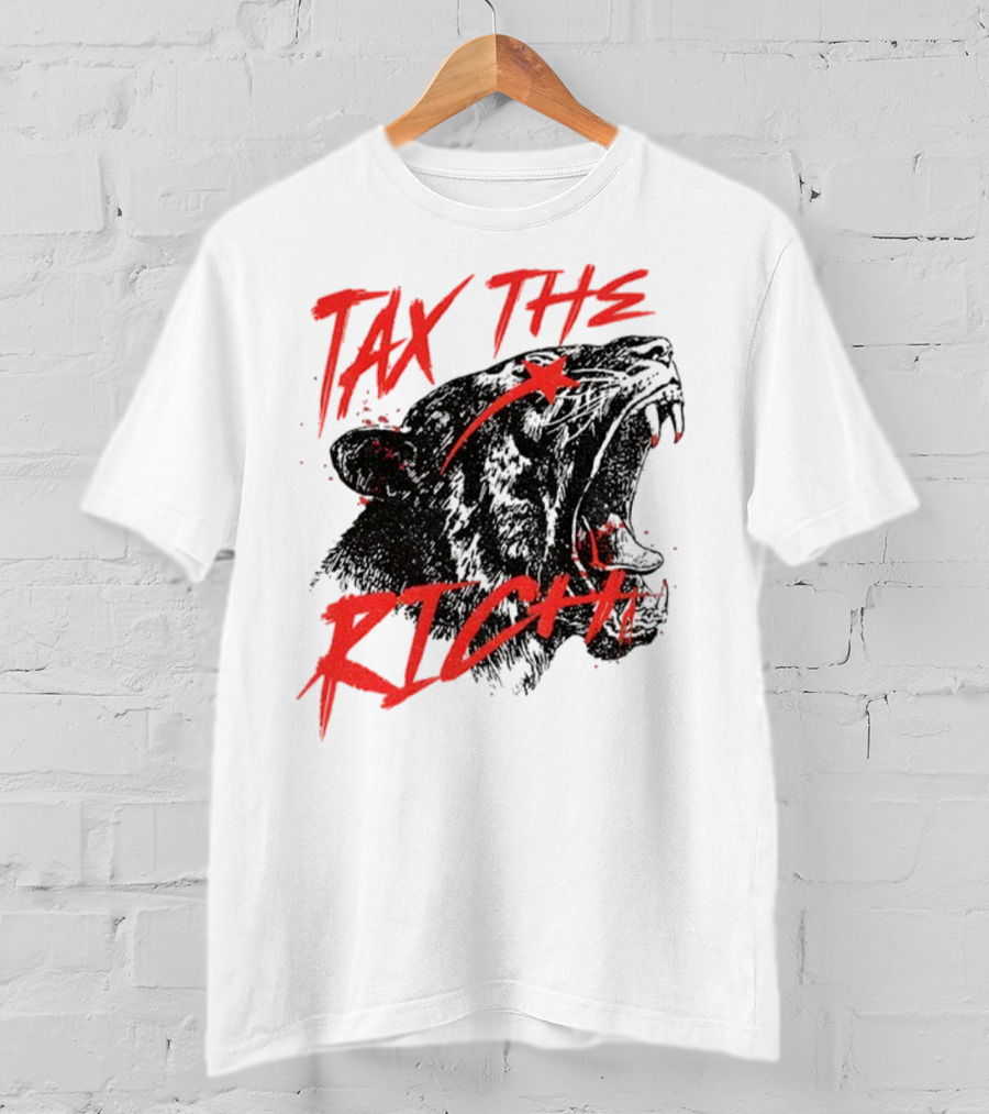 Tax The Rich Tiger Roar Anti Billionaire T-Shirt