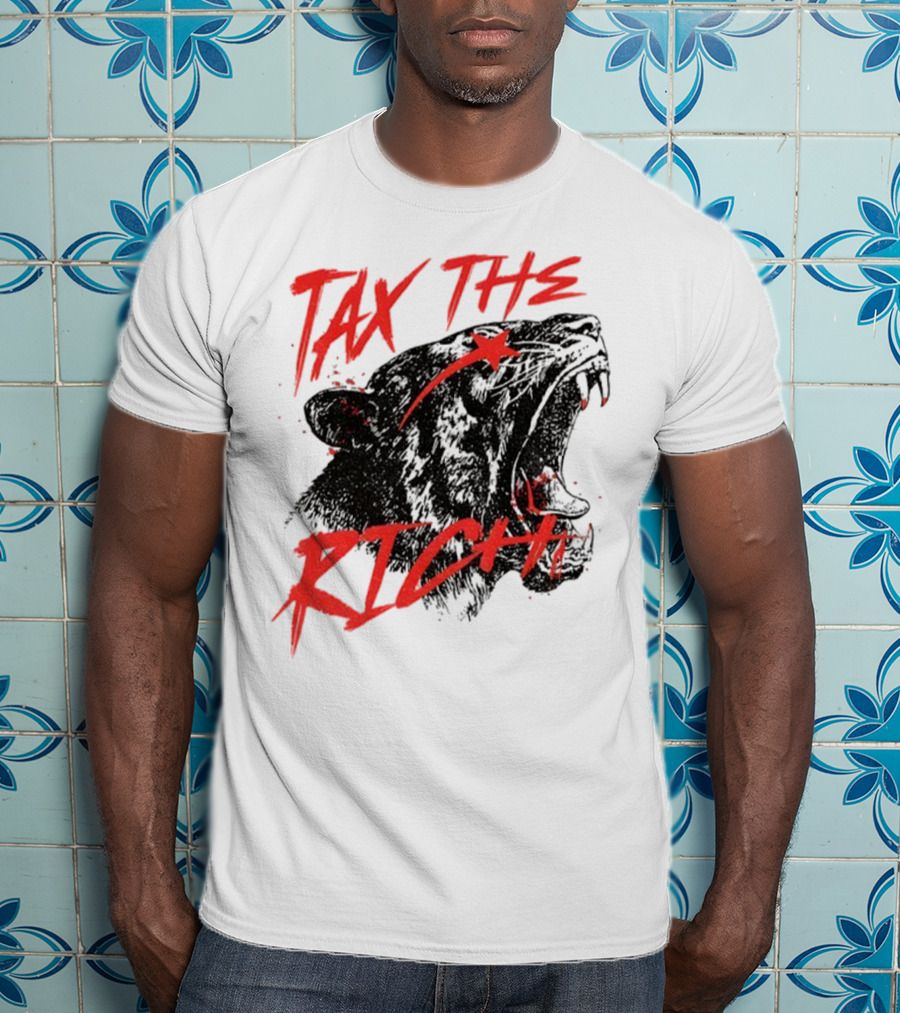 Tax The Rich Tiger Roar Anti Billionaire T-Shirt