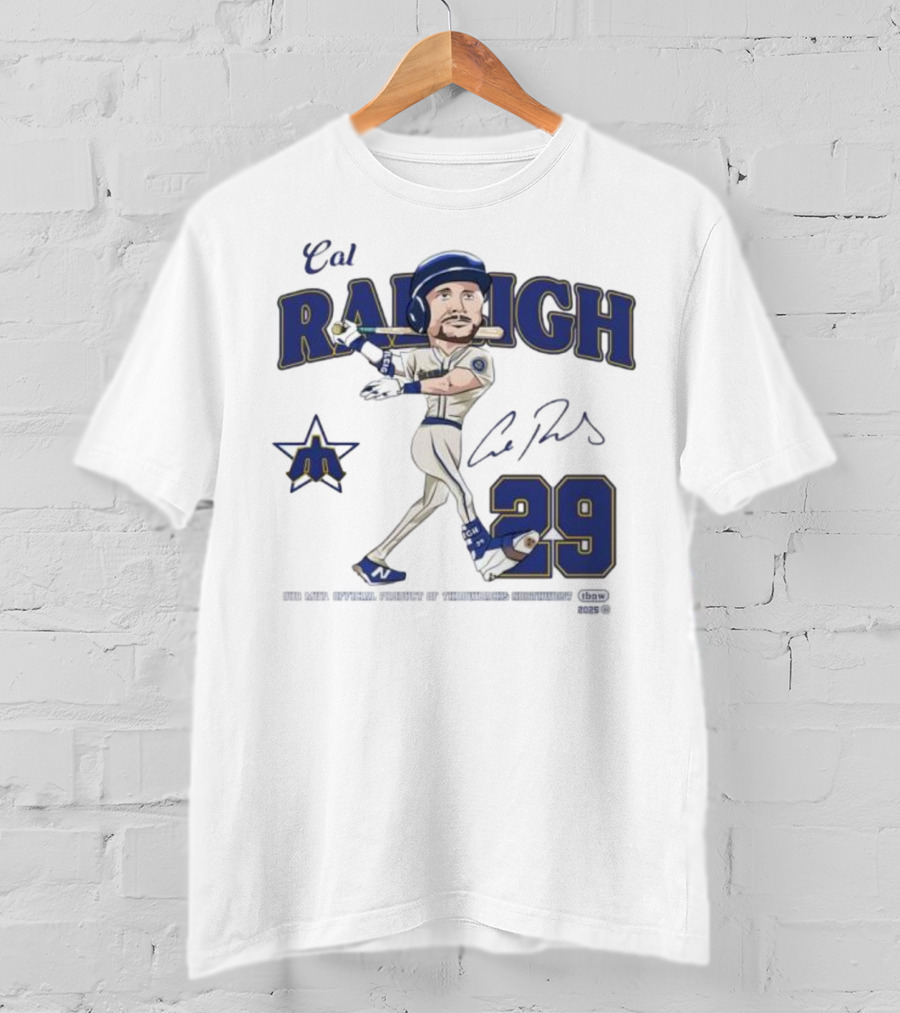 Cal Raleigh Seattle Mariners MVP Throwbacks Northwest Signature 2025 29 T-Shirt
