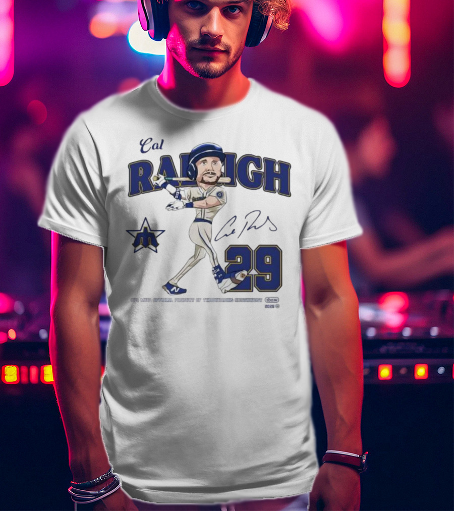 Cal Raleigh Seattle Mariners MVP Throwbacks Northwest Signature 2025 29 T-Shirt