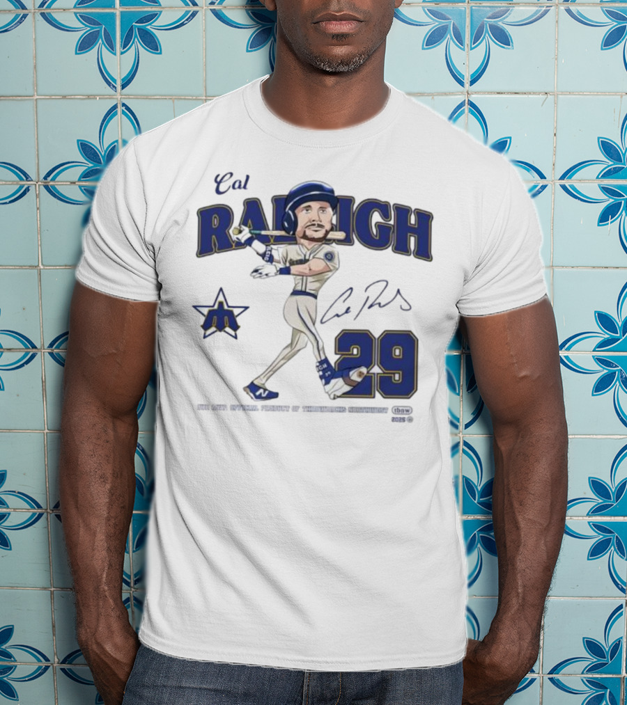 Cal Raleigh Seattle Mariners MVP Throwbacks Northwest Signature 2025 29 T-Shirt