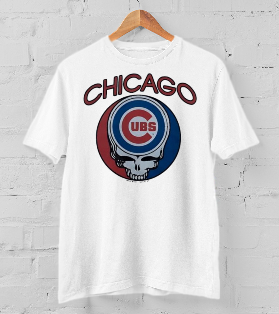 Chicago Cubs Grateful Dead Collaboration Steal Your Base Skull T-Shirt