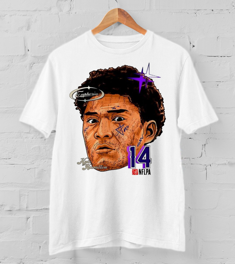 Kyle Hamilton Baltimore Ravens Euphoria Number 14 Ravens Star T-Shirt