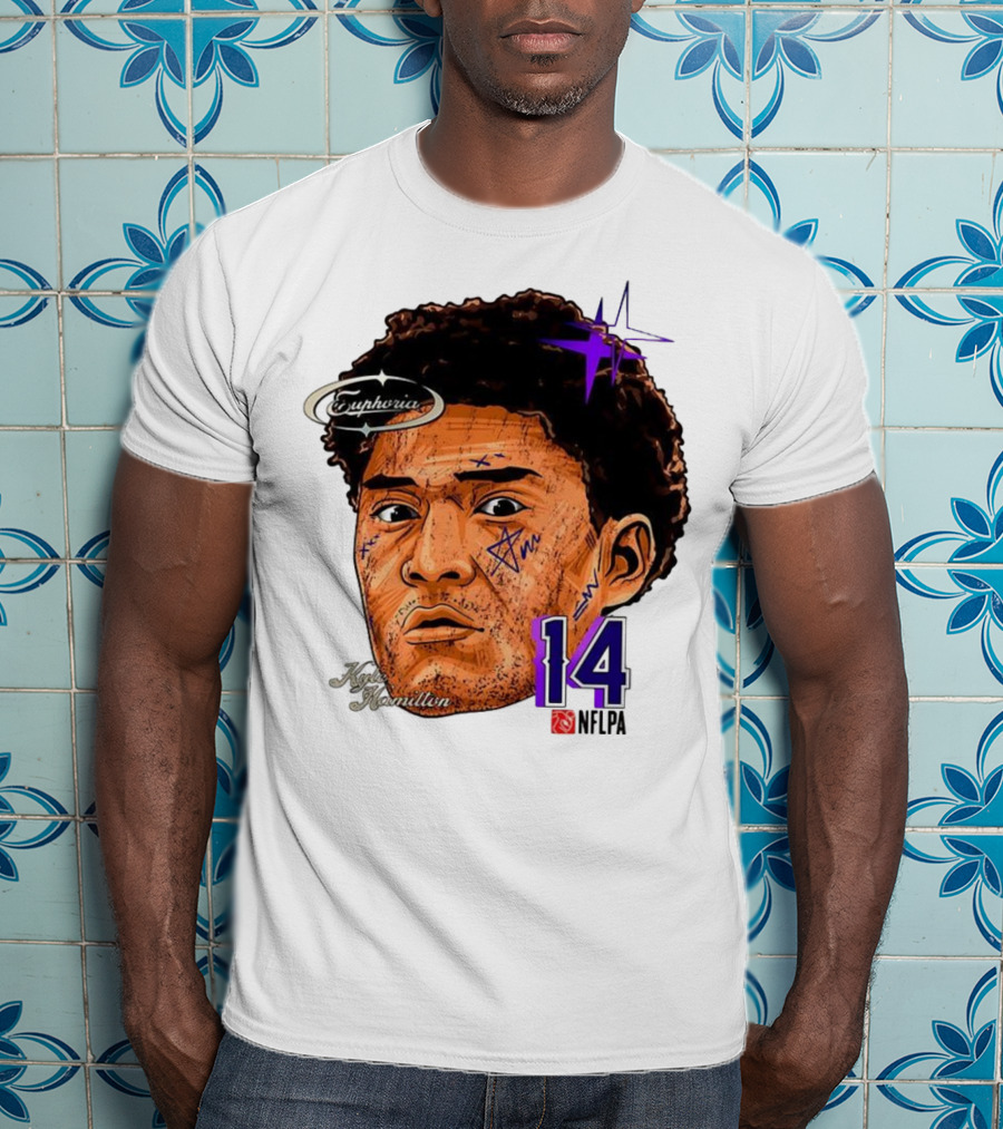 Kyle Hamilton Baltimore Ravens Euphoria Number 14 Ravens Star T-Shirt