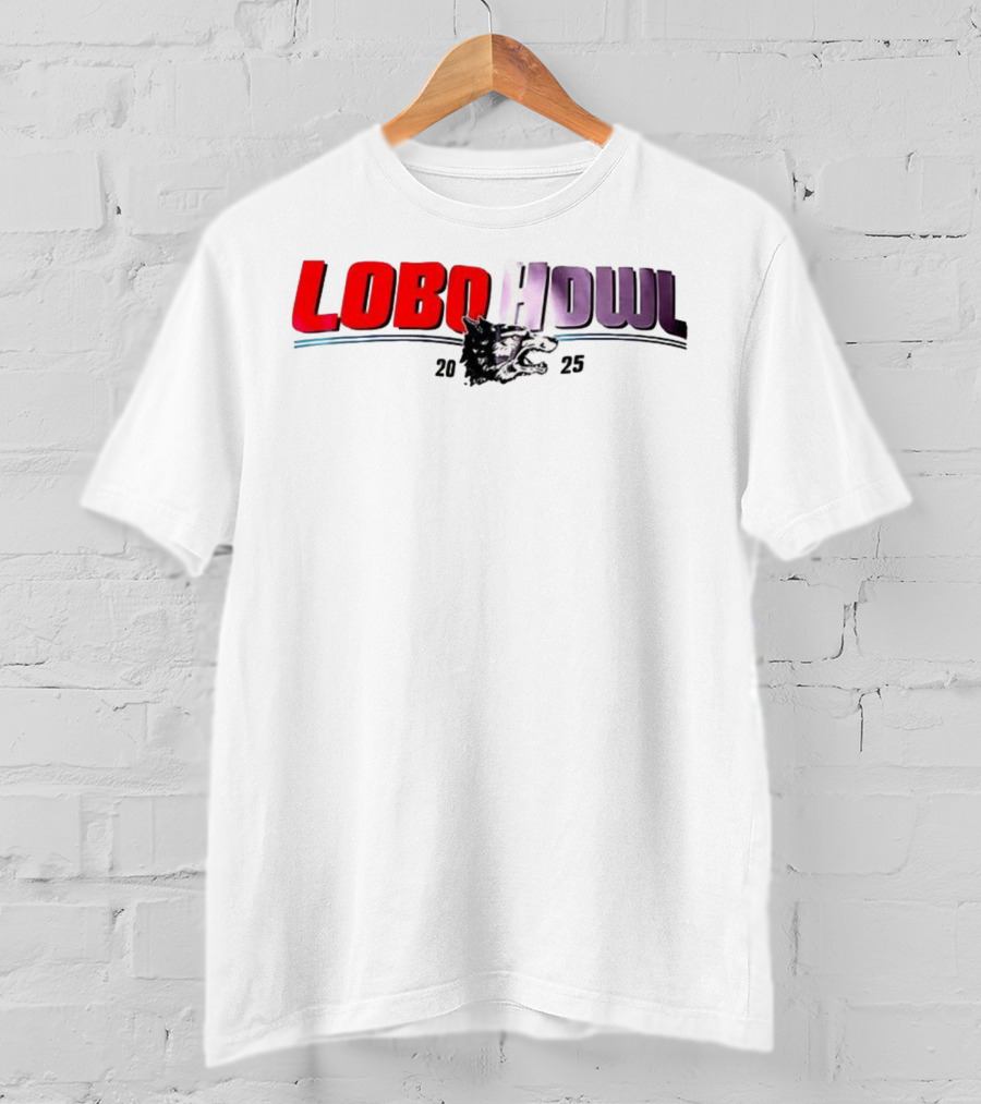 Lobo Howl 2025 Wolf Head Logo Red Purple T-Shirt