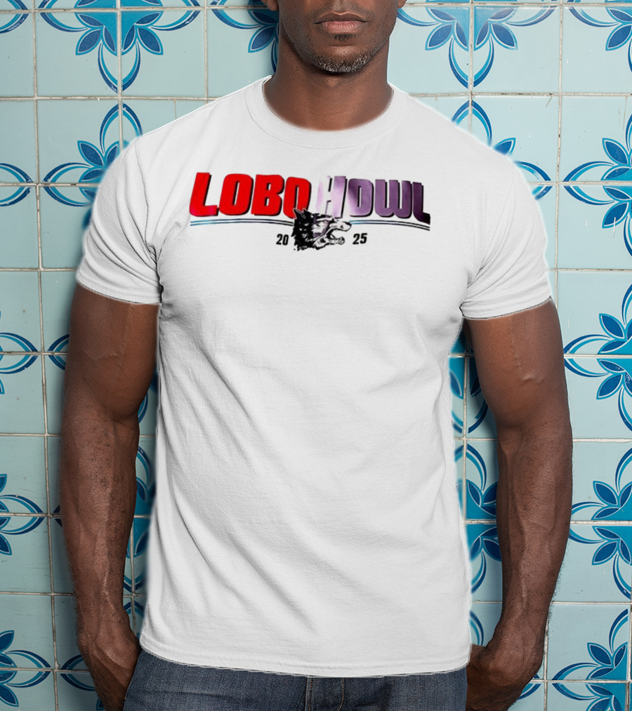Lobo Howl 2025 Wolf Head Logo Red Purple T-Shirt
