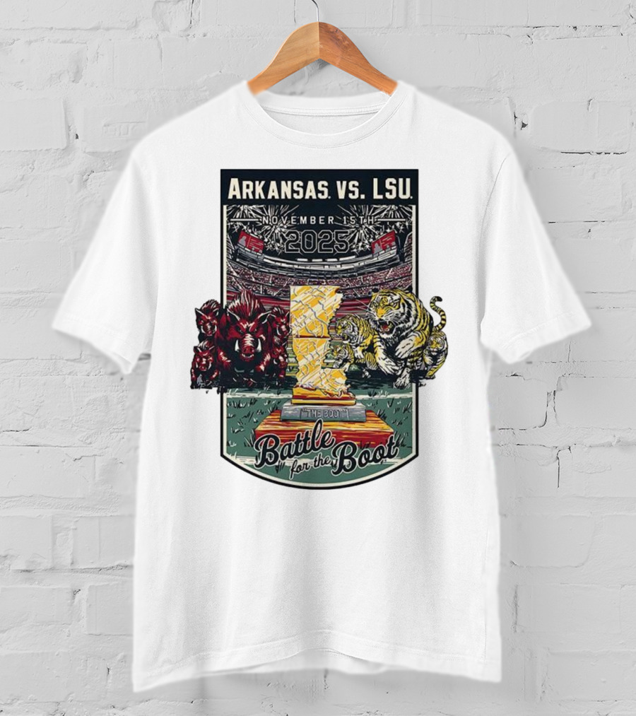 Arkansas Vs LSU November 15th 2025 Battle For The Boot T-Shirt