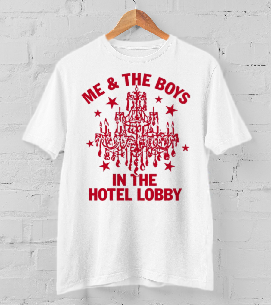 Me & The Boys In The Hotel Lobby Chandelier And Stars T-Shirt