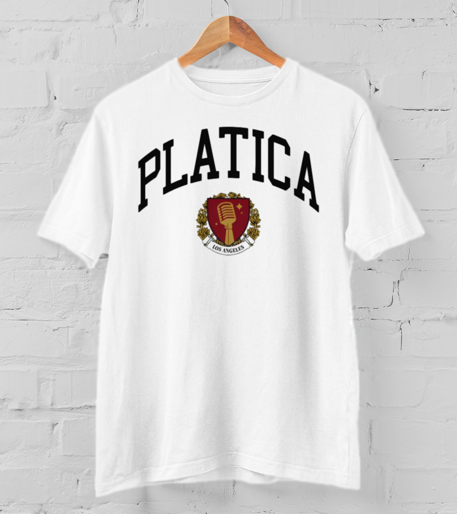 Platica Los Angeles Microphone Emblem T-Shirt