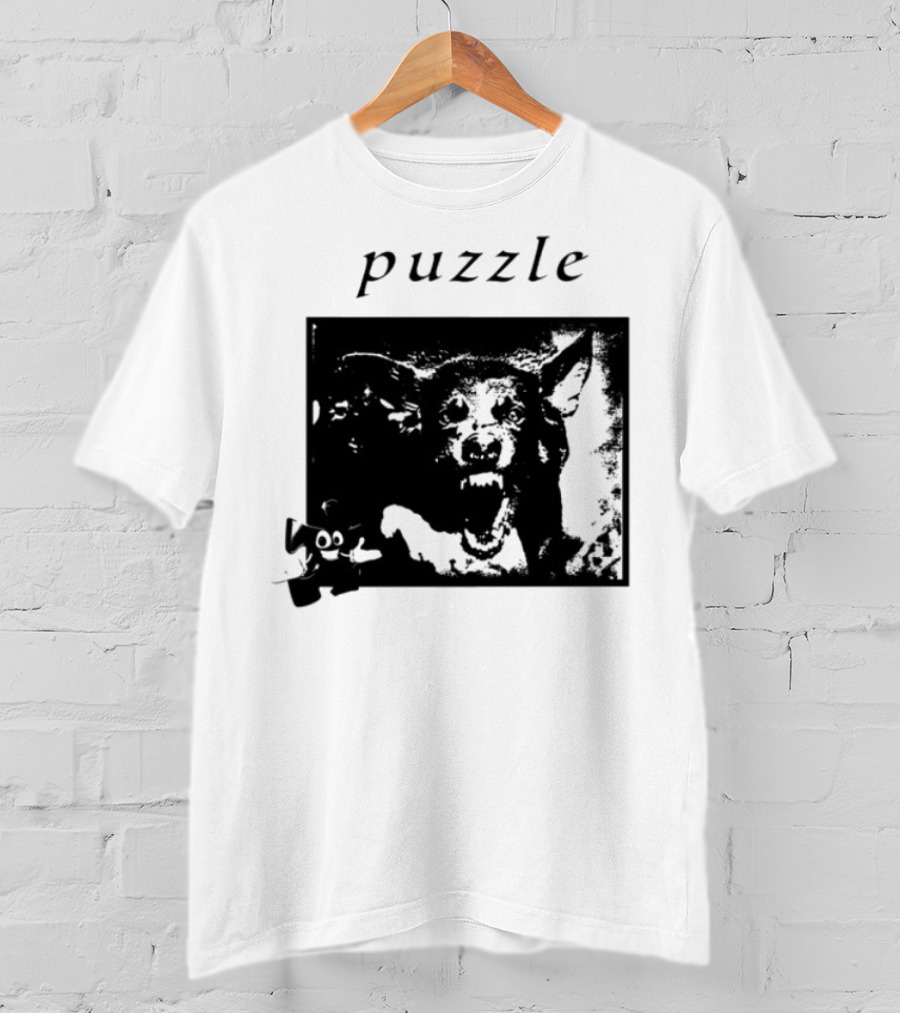 Puzzle Damage Dog With Missing Pieces T-Shirt