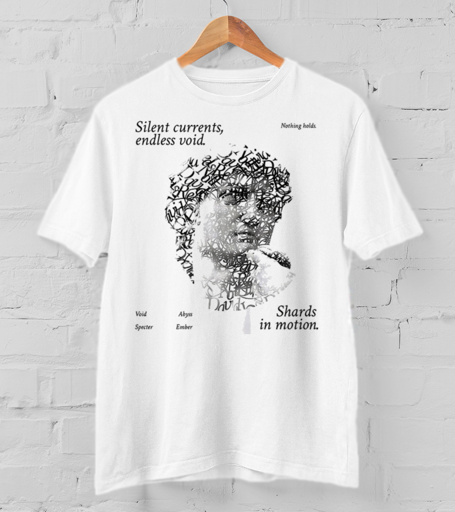 Silent Currents Endless Void Shards In Motion Vox Specter Alyn Basker Floating Debris T-Shirt