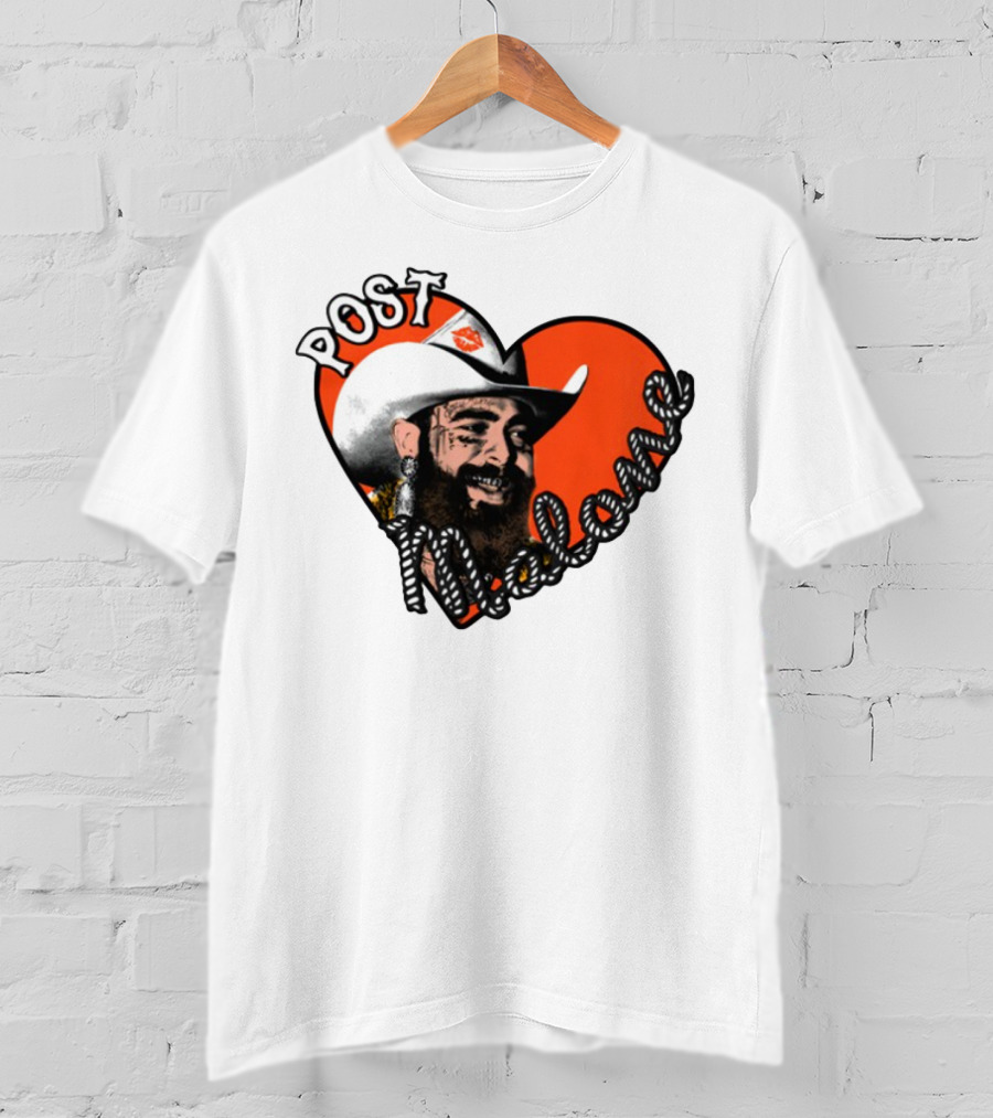 Big Ass Stadium Tour Post Malone Heart Cowboy Design T-Shirt