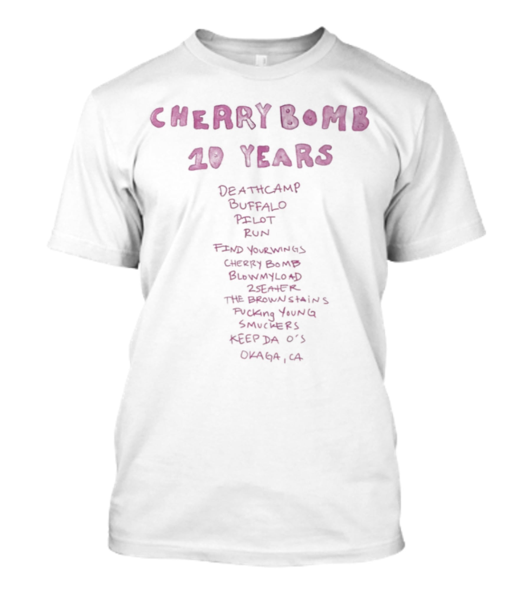 Cherry Bomb 10 Years Seatac Wa Emerald Ballet Band Road Running Cherry Bomb Groveland Deer Lake The Running Running Sandy Space ASA O's Omaha Ca T-Shirt